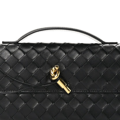 Bottega Veneta Nappa Intrecciato Long Andiamo Top Handle Clutch Black 7 of 7