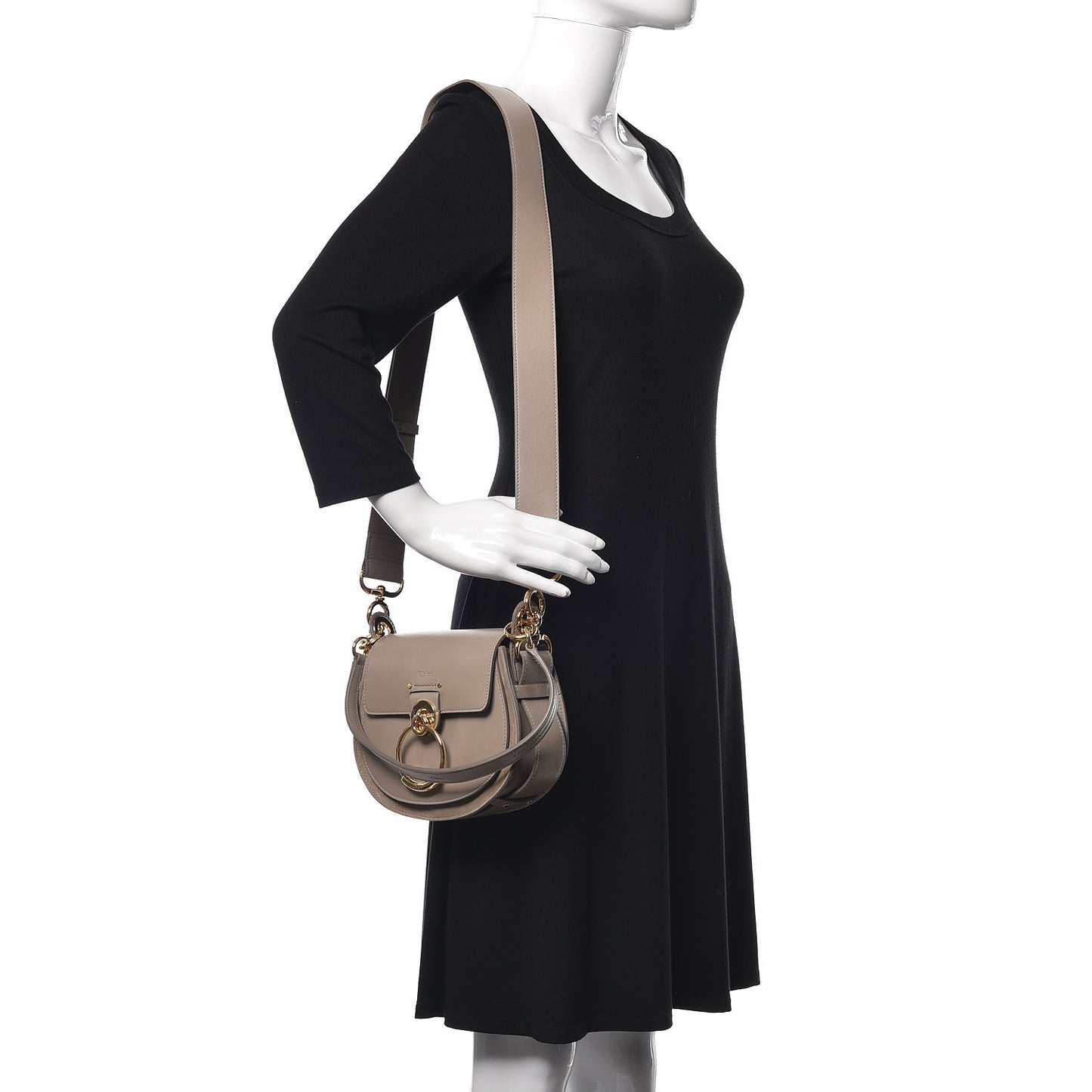 Calfskin Small Tess Bag Motty Grey