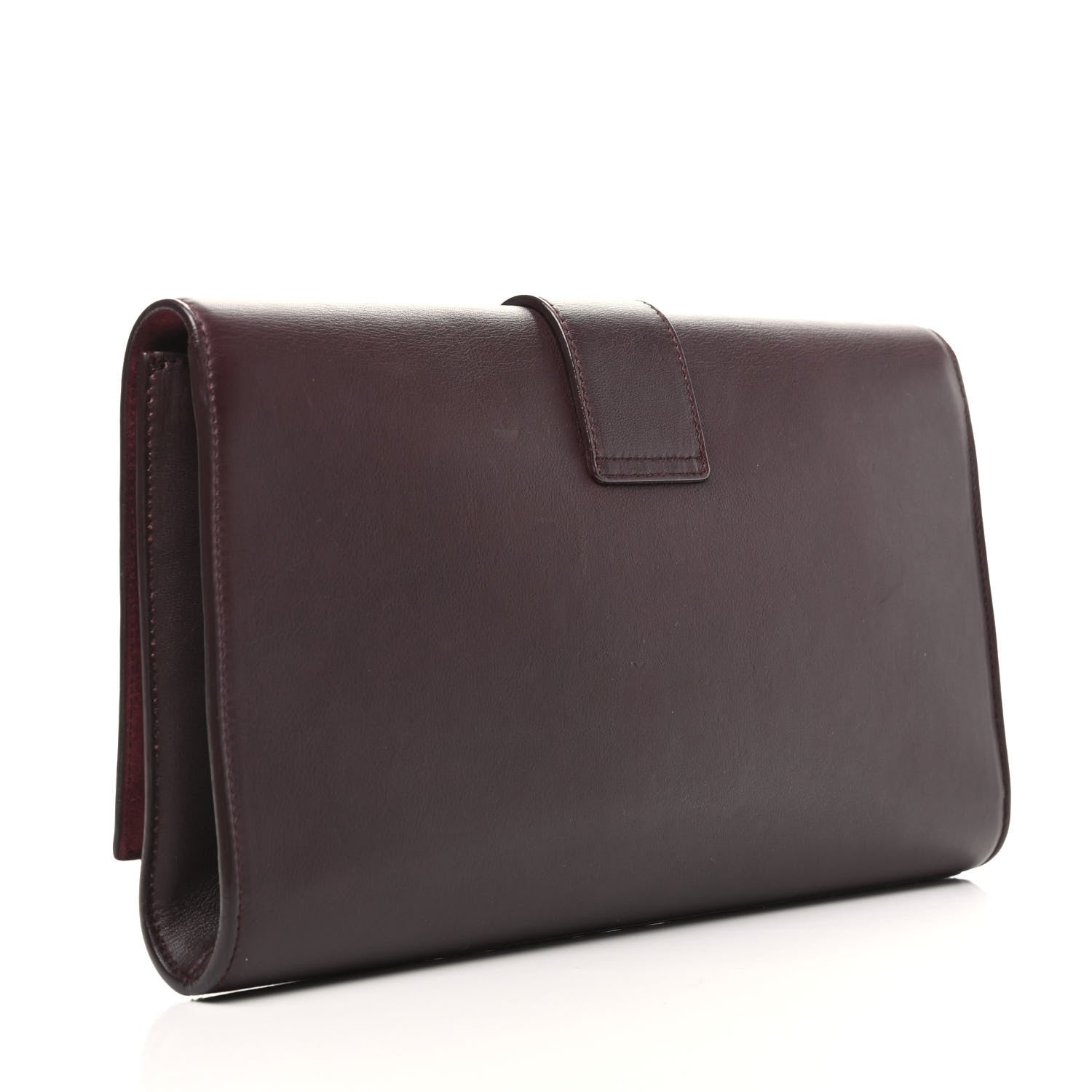Saint Laurent Calfskin Classic Y Ligne Clutch Bordeaux 3 of 8
