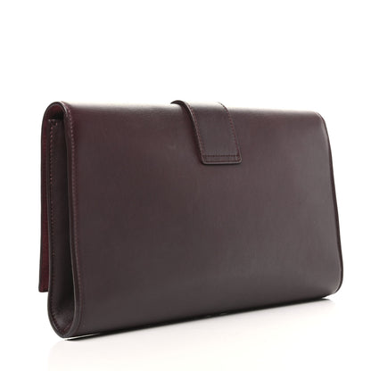 Saint Laurent Calfskin Classic Y Ligne Clutch Bordeaux 3 of 8