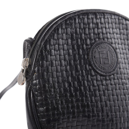 Fendi Calfskin Woven Crossbody Black 11 of 12