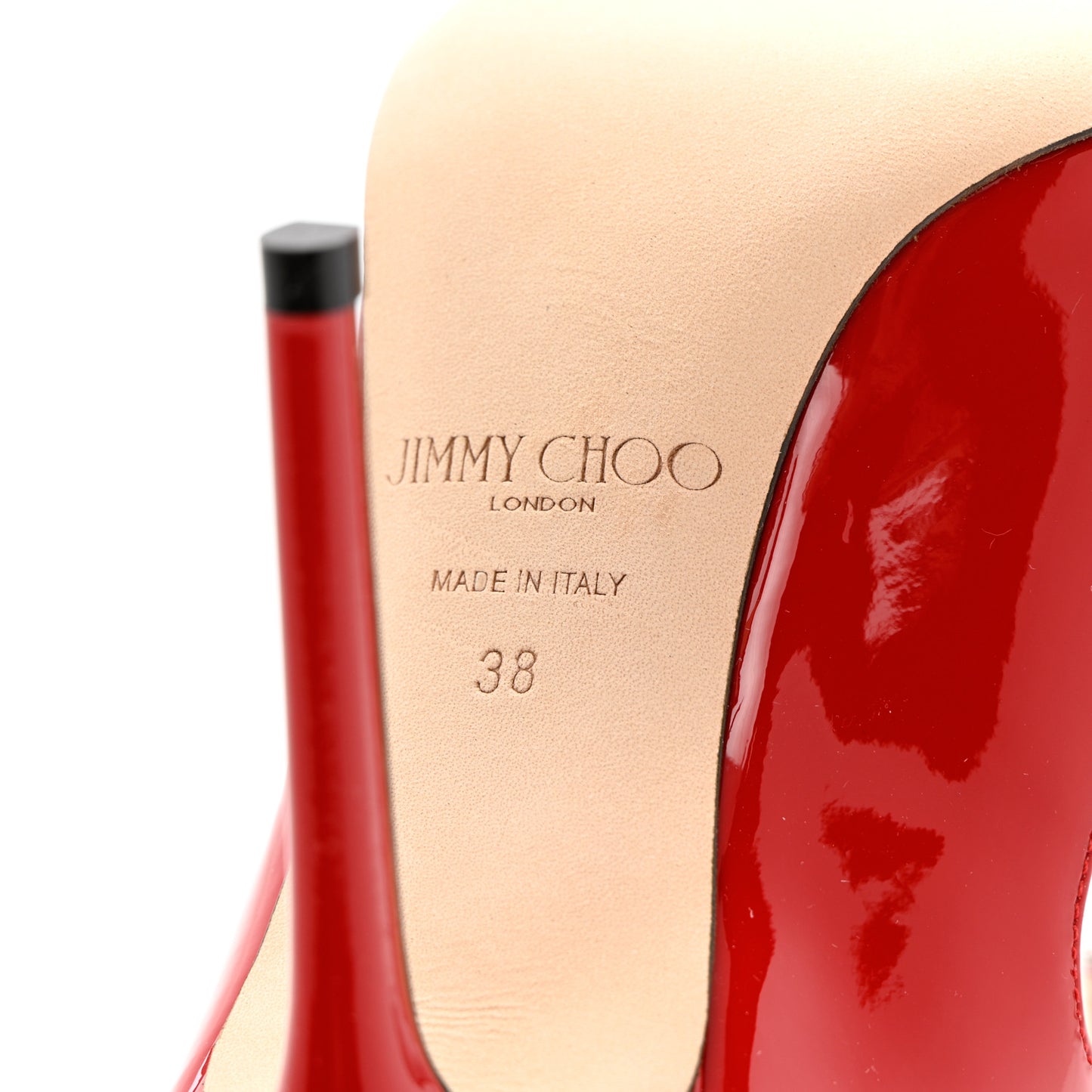 Patent Crystal Bing 100 Pumps 38 Red