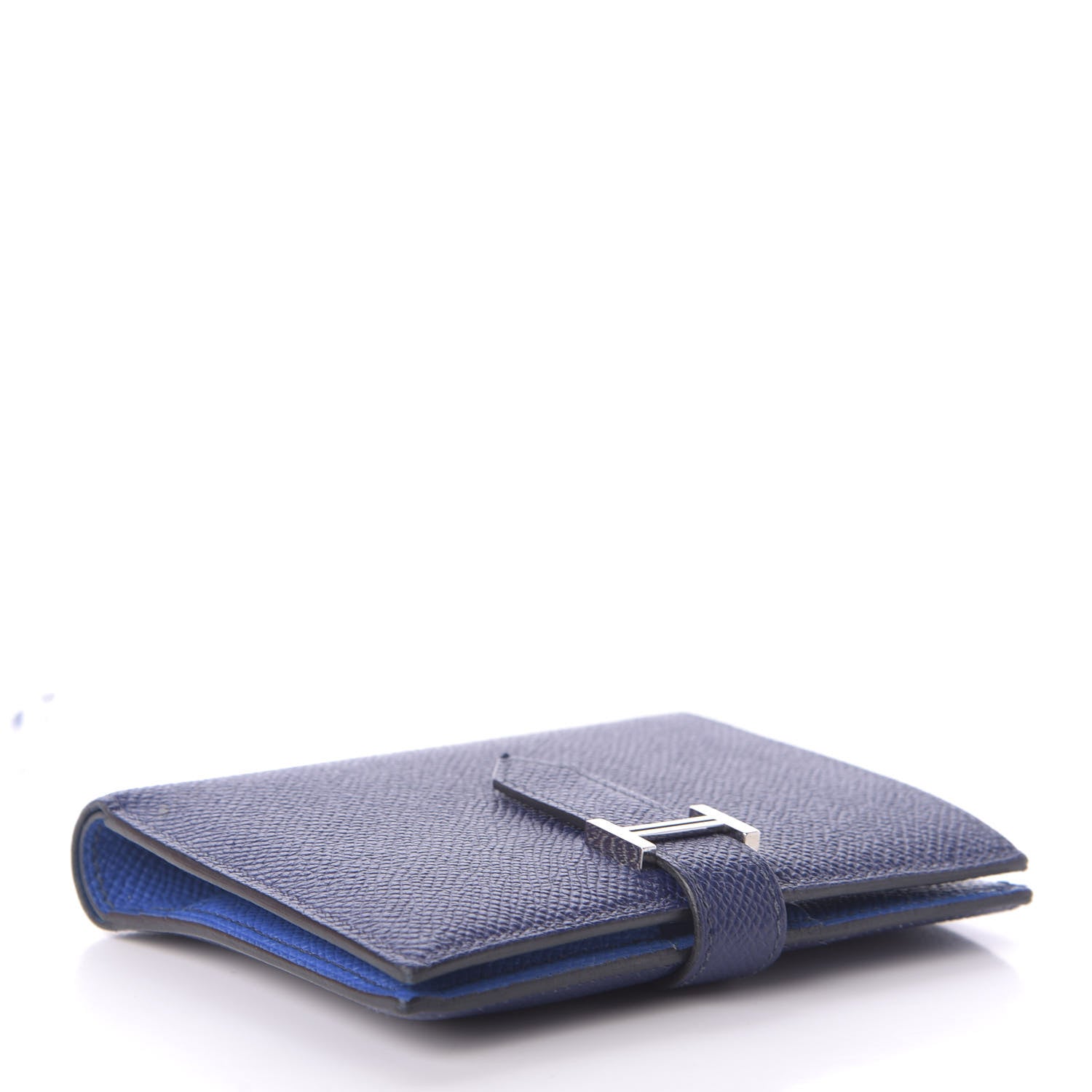 Hermes Epsom Bearn Verso Compact Wallet Bleu Encre Zellige 4 of 11