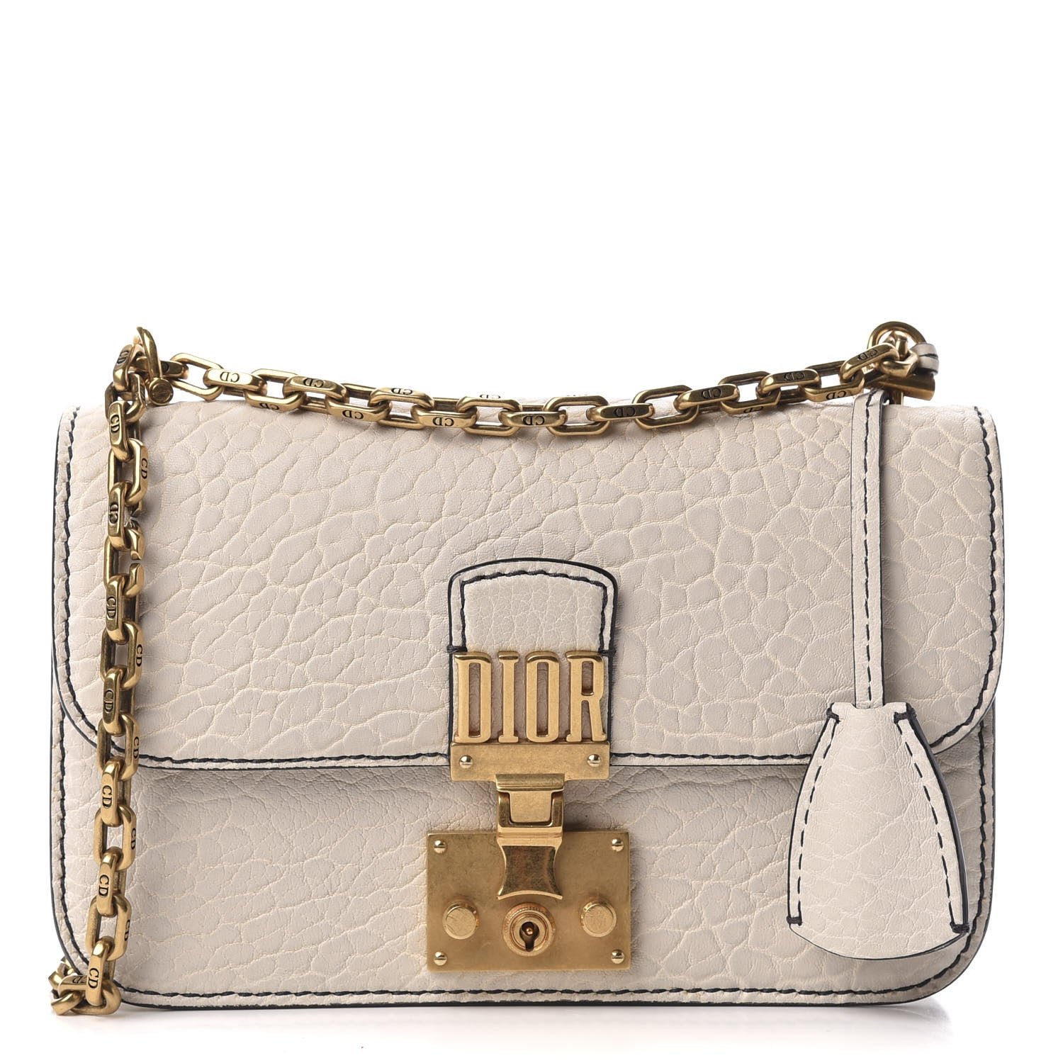 Christian Dior Canyon Grained Lambskin Small Dioraddict Flap Bag Ivory 1 of 10