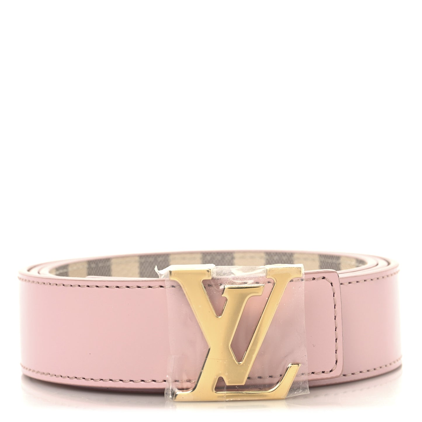 Damier Azur 30mm LV Initiales Reversible Belt 90 36 Pink