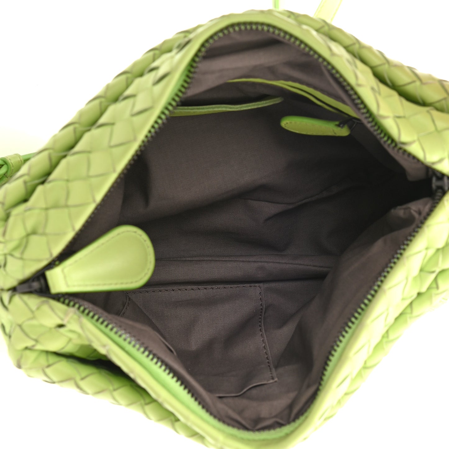 Nappa Intrecciato Crossbody Kiwi