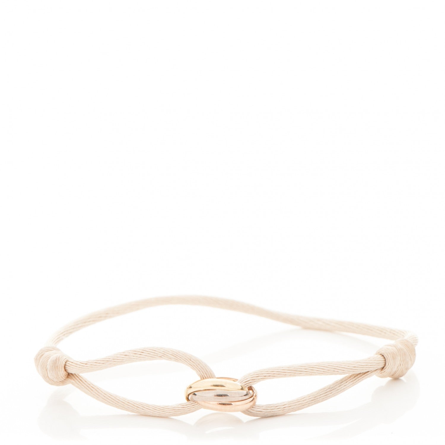 Cartier 18K Pink Yellow White Gold Trinity Adjustable Cord Bracelet Beige 1 of 6