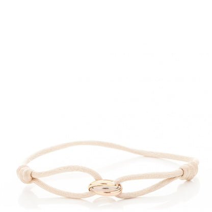 Cartier 18K Pink Yellow White Gold Trinity Adjustable Cord Bracelet Beige 1 of 6