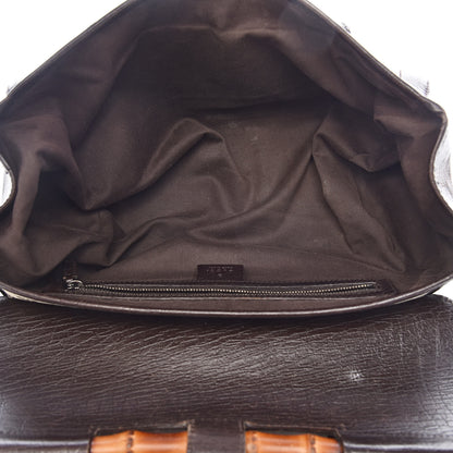 Gucci Monogram Bamboo Bullet Bag Dark Brown 5 of 22