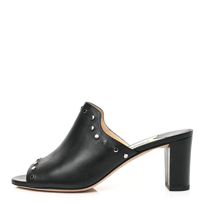 Jimmy Choo Nappa Myla 65 Mule Sandals 38 Black 1 of 7