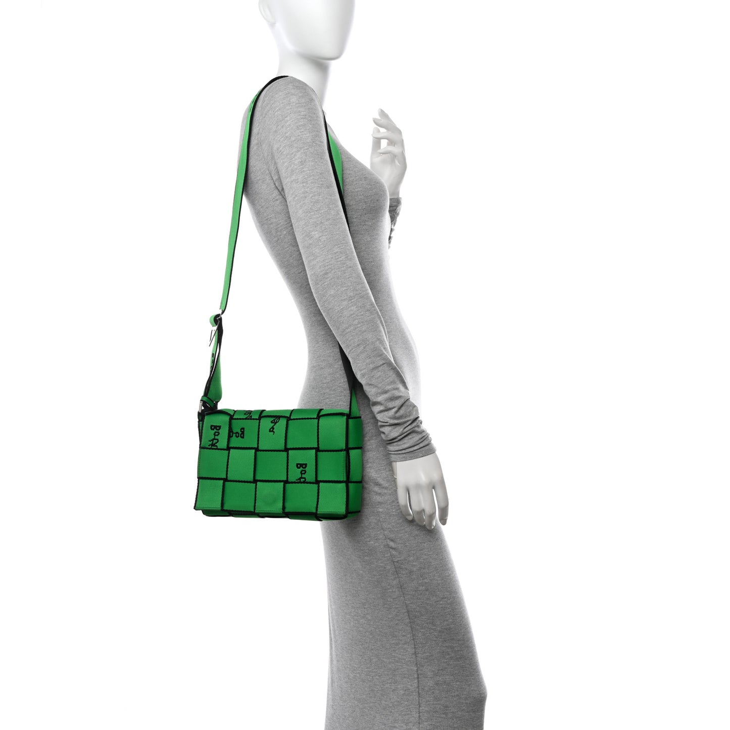 Webbing Maxi Intrecciato Cassette Crossbody Bag Parakeet