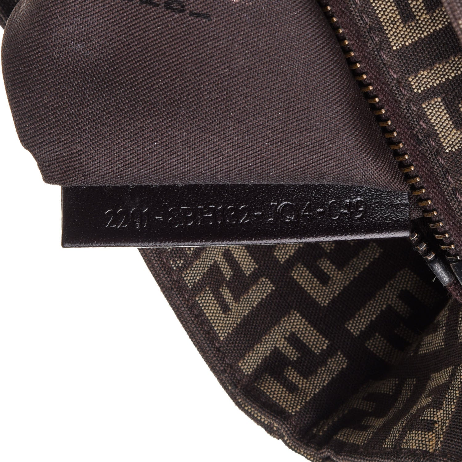 Fendi Zucchino Vitello Small Tote Testa di Moro Beige 7 of 18