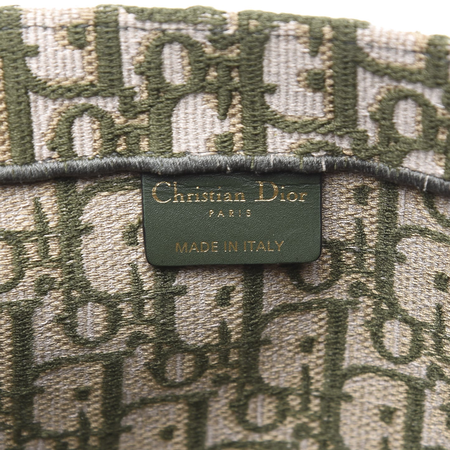 Oblique Book Tote Green Multicolor