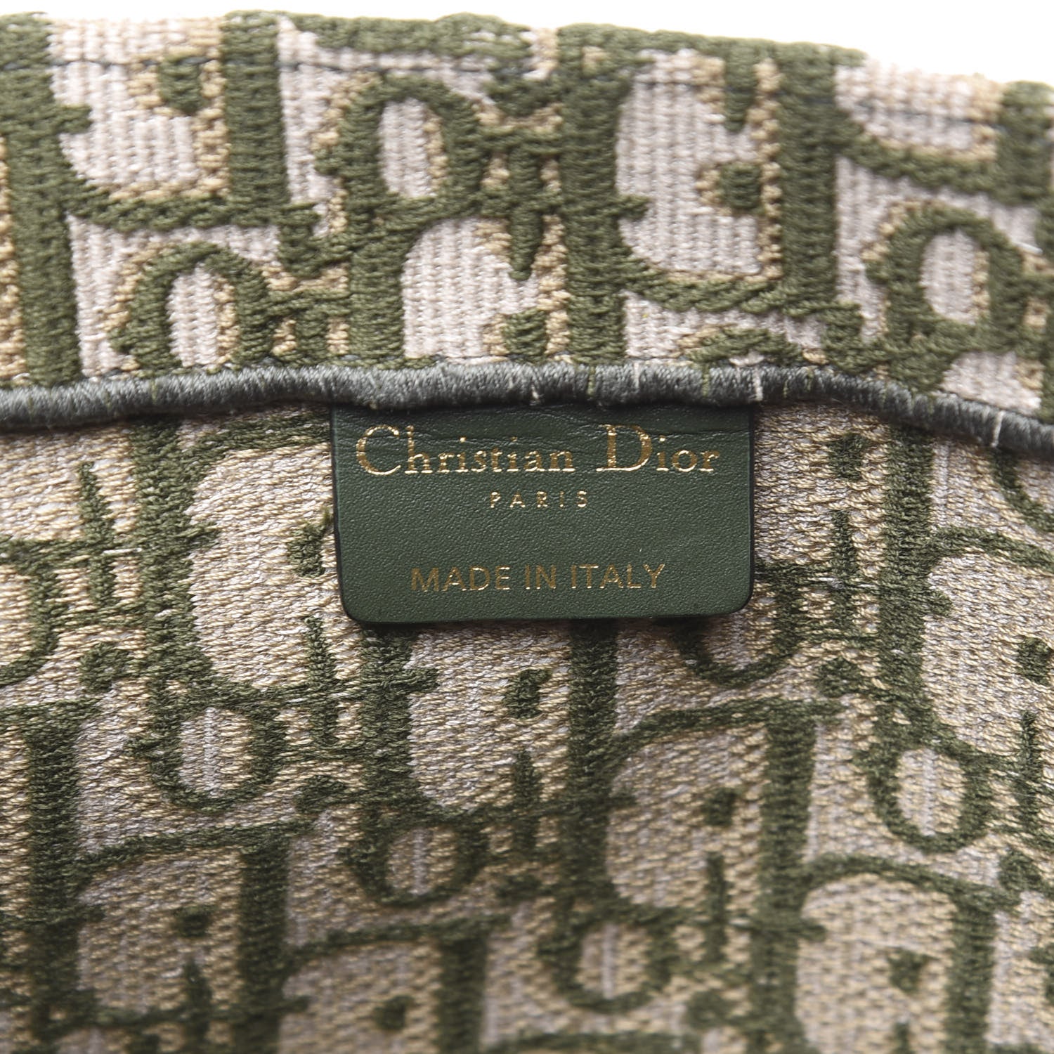 Christian Dior Oblique Book Tote Green Multicolor 6 of 13
