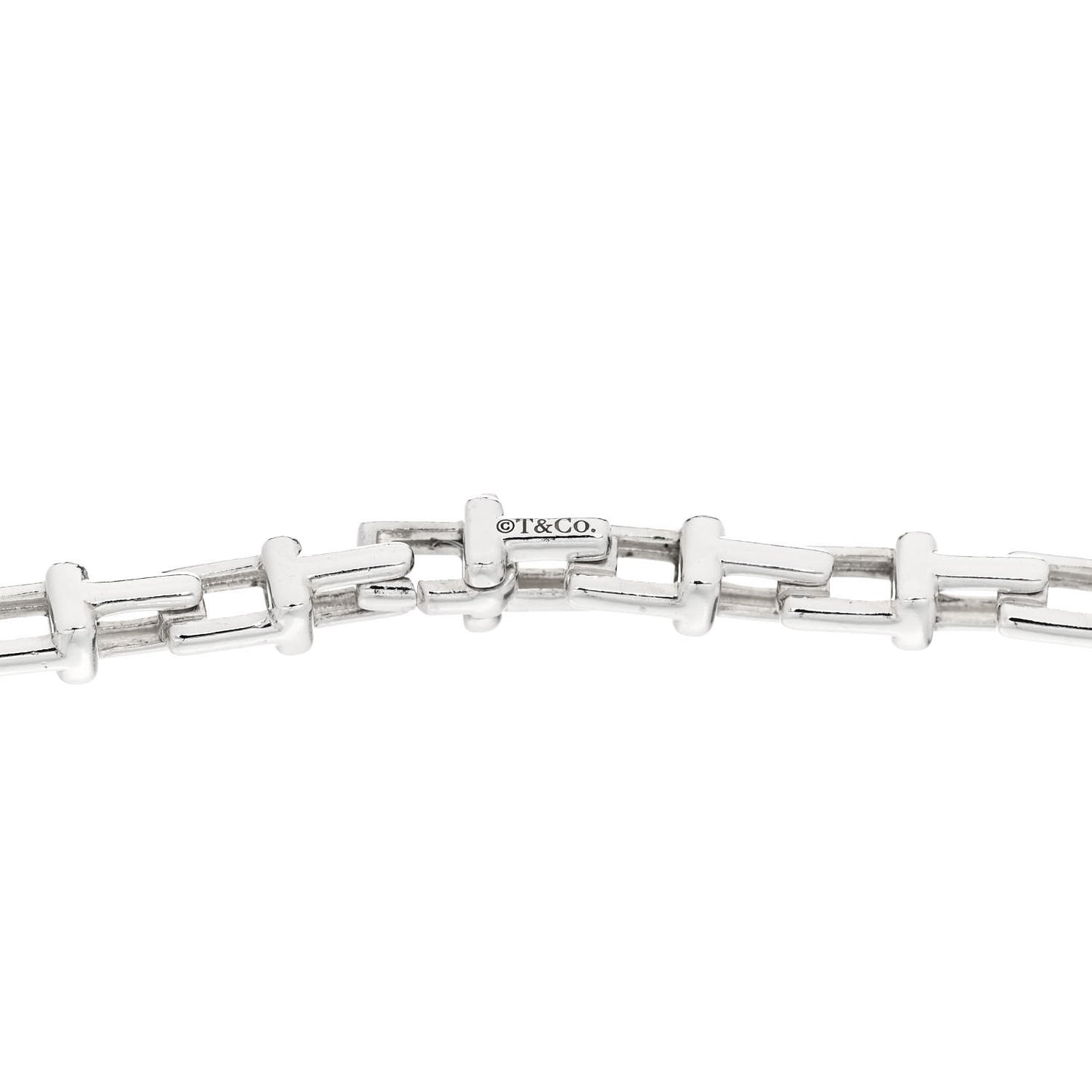 Sterling Silver T Link Chain Bracelet