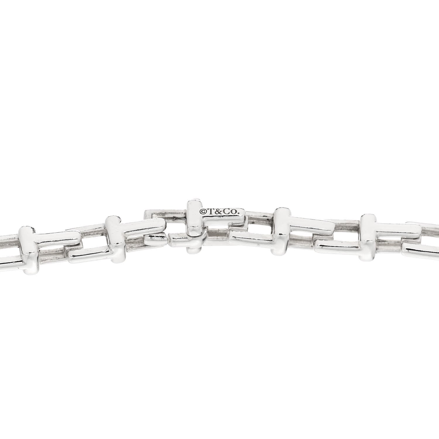 Tiffany Sterling Silver T Link Chain Bracelet 3 of 4