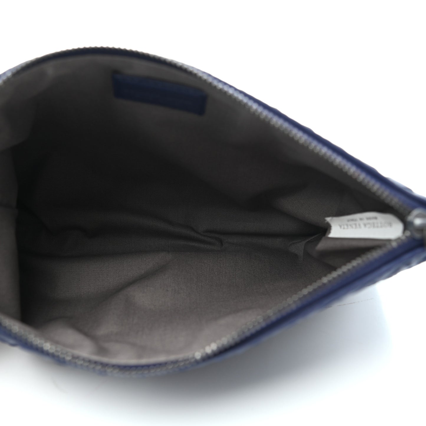 Nappa Intrecciato Medium Zip Pouch Atlantic