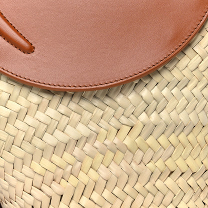 Christian Louboutin Raffia Calfskin Biloumoon Tote Natural Cuoio 6 of 8