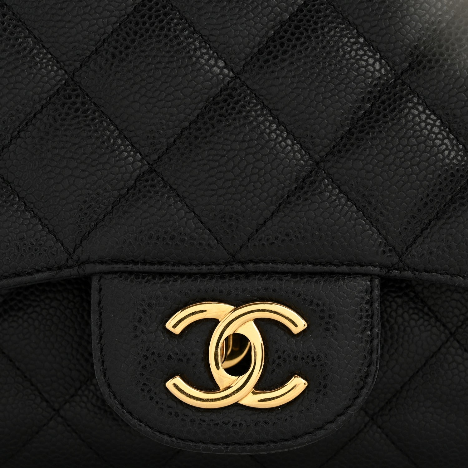 Chanel Caviar Quilted Jumbo Single Flap Black 12 of 14