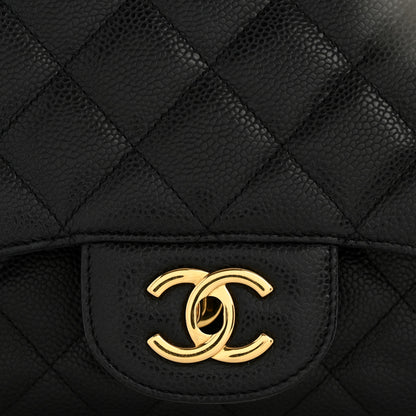Chanel Caviar Quilted Jumbo Single Flap Black 12 of 14