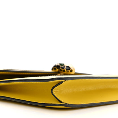Bulgari Calfskin Serpenti Forever Shoulder Bag Yellow 9 of 14