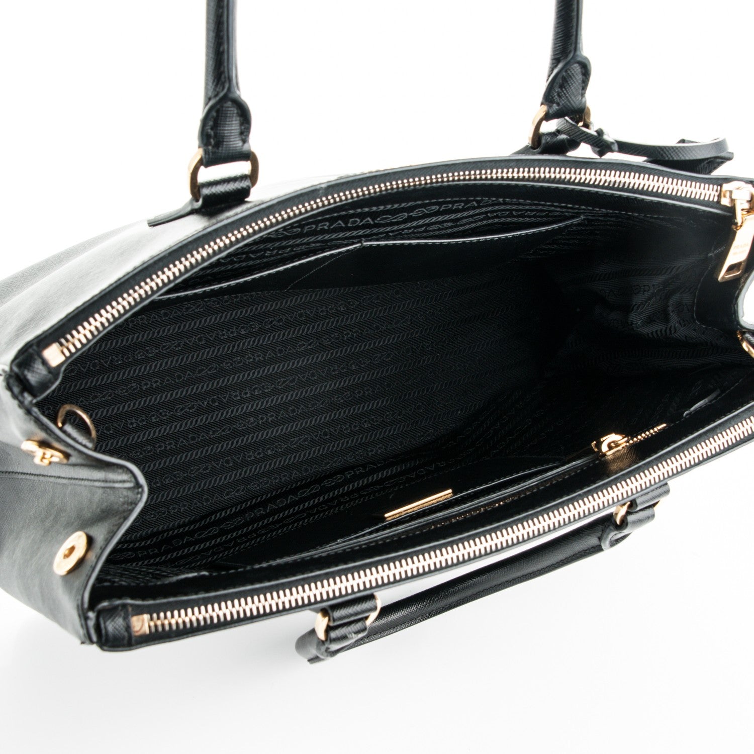Prada Saffiano Medium Galleria Double Zip Tote Black 5 of 6
