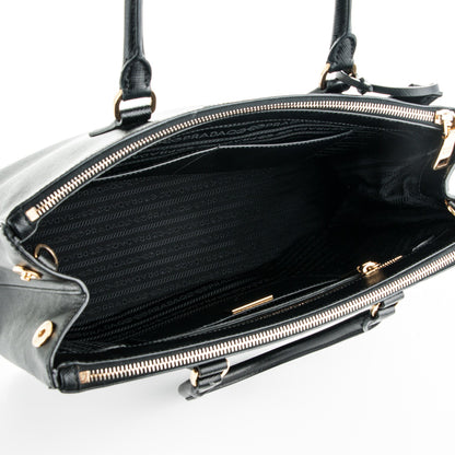 Prada Saffiano Medium Galleria Double Zip Tote Black 5 of 6