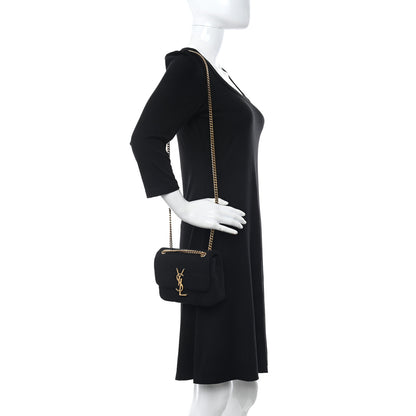 Saint Laurent Jersey Wool Patchwork Monogram Mini Jamie Baguette Black 2 of 9