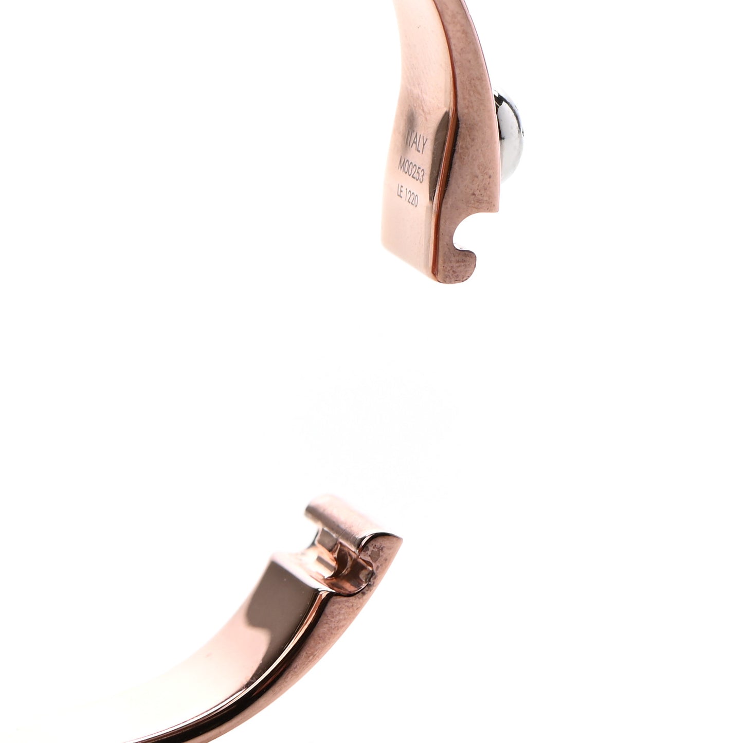 Brass Monogram Nanogram Cuff S Pink Gold
