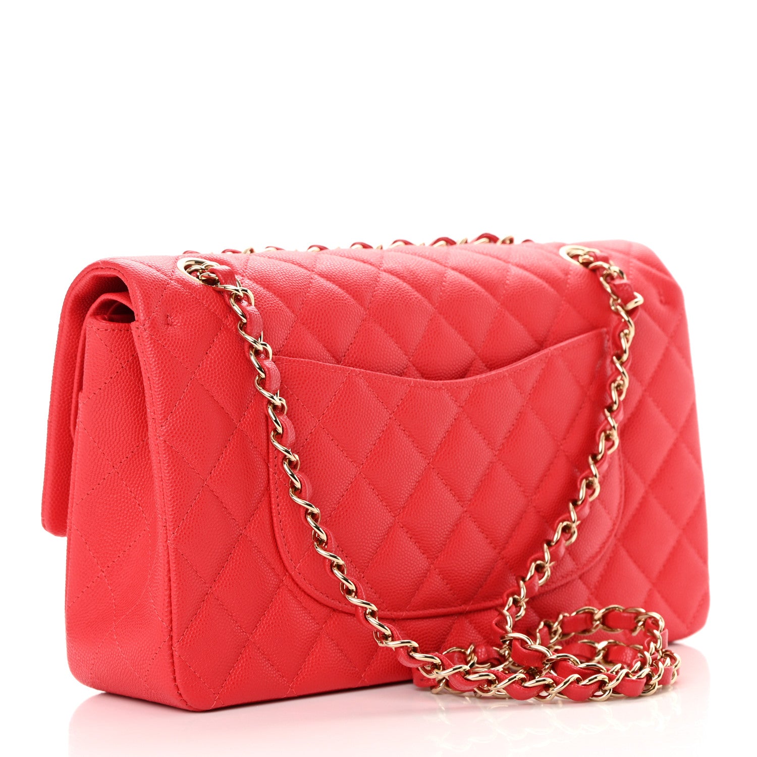 Chanel Caviar Quilted Medium Double Flap Red 3 of 14