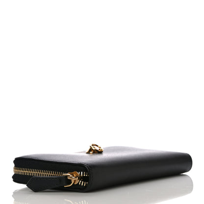 Fendi Vitello Liberty Century Lucido By The Way Zip Around Wallet Black 3 of 12