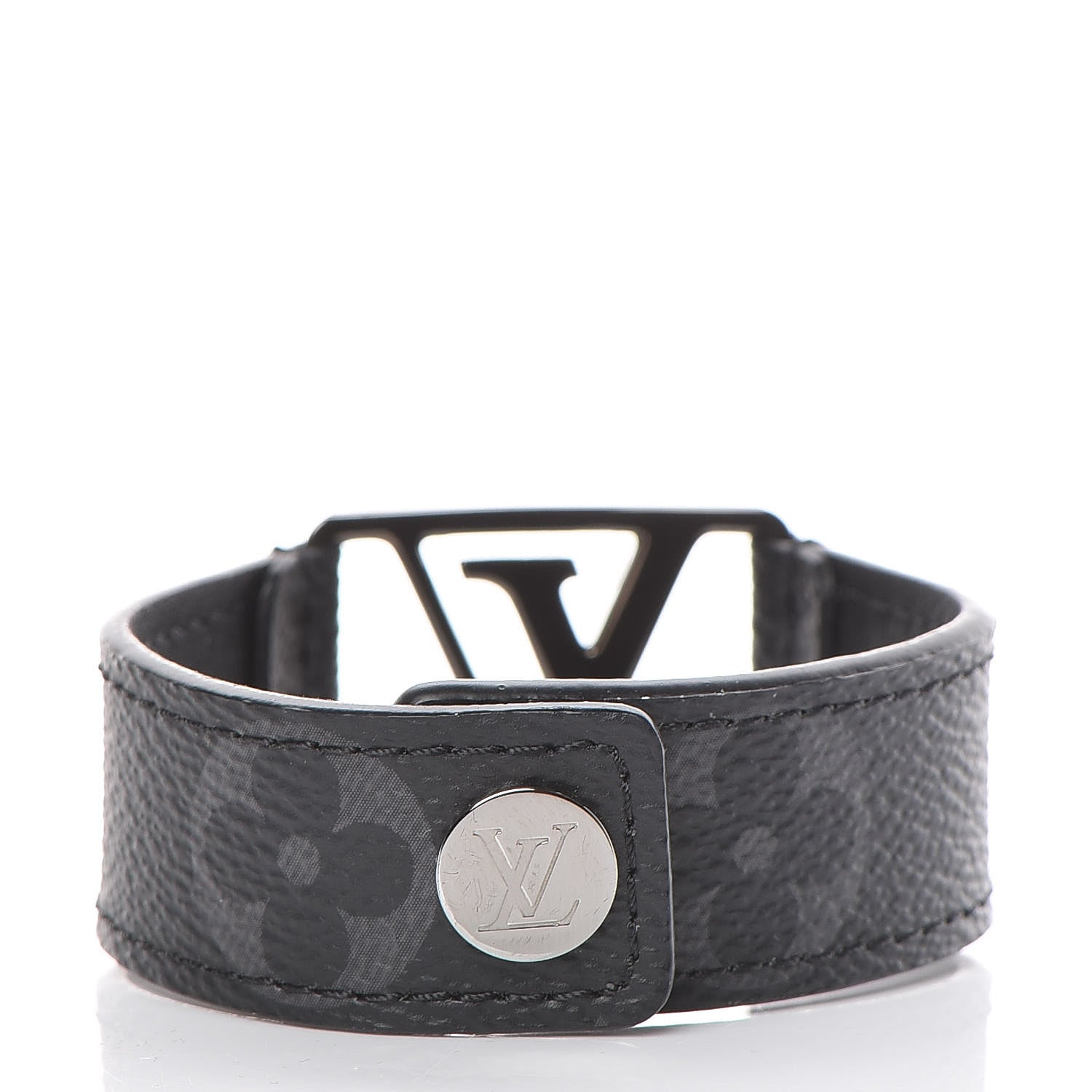 Louis Vuitton Monogram Eclipse Hockenheim Bracelet 19 3 of 7