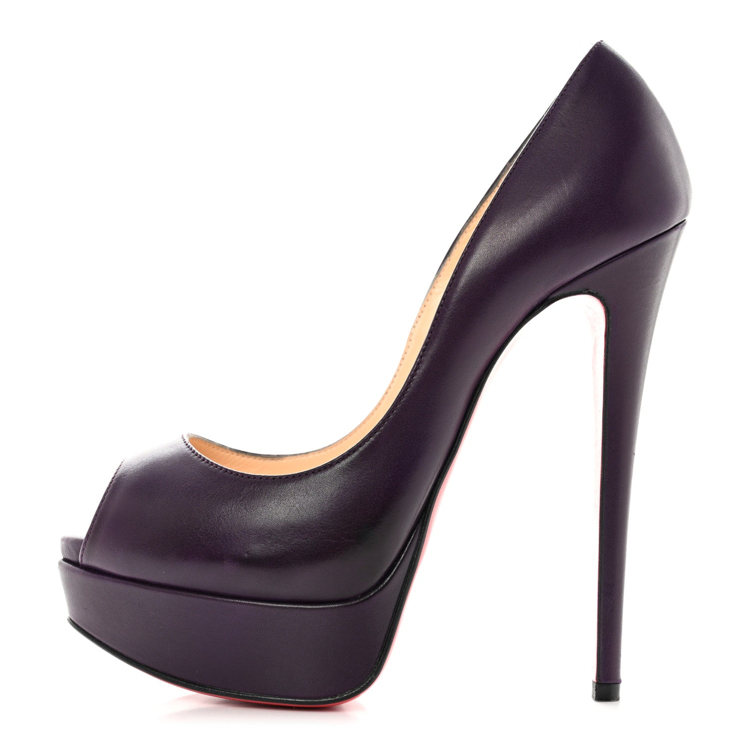 Christian Louboutin Calfskin Palais Royal 140 Pumps 36 Purple 1 of 7