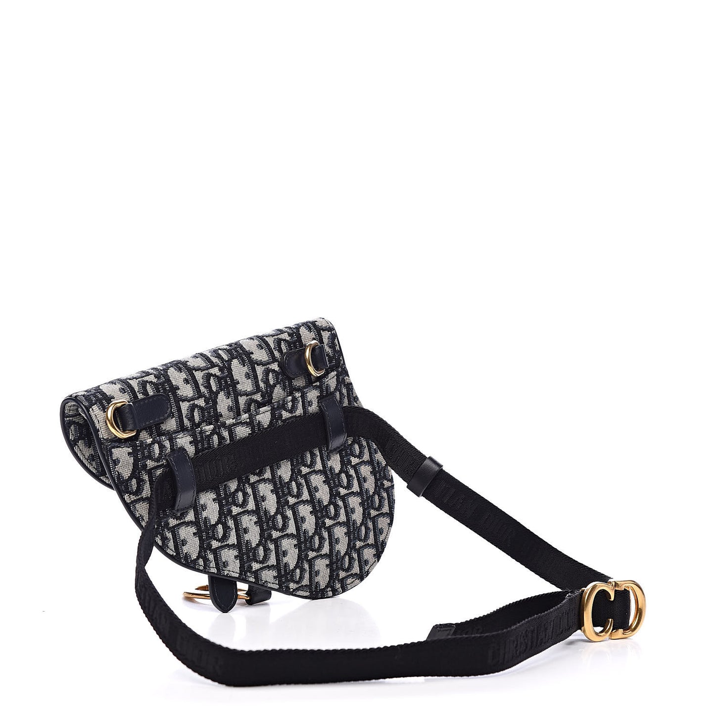 Oblique Saddle Belt Bag Blue
