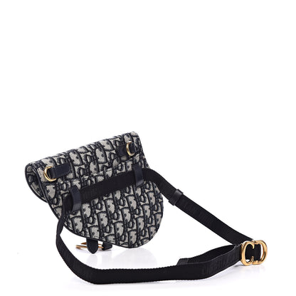 Christian Dior Oblique Saddle Belt Bag Blue 3 of 8