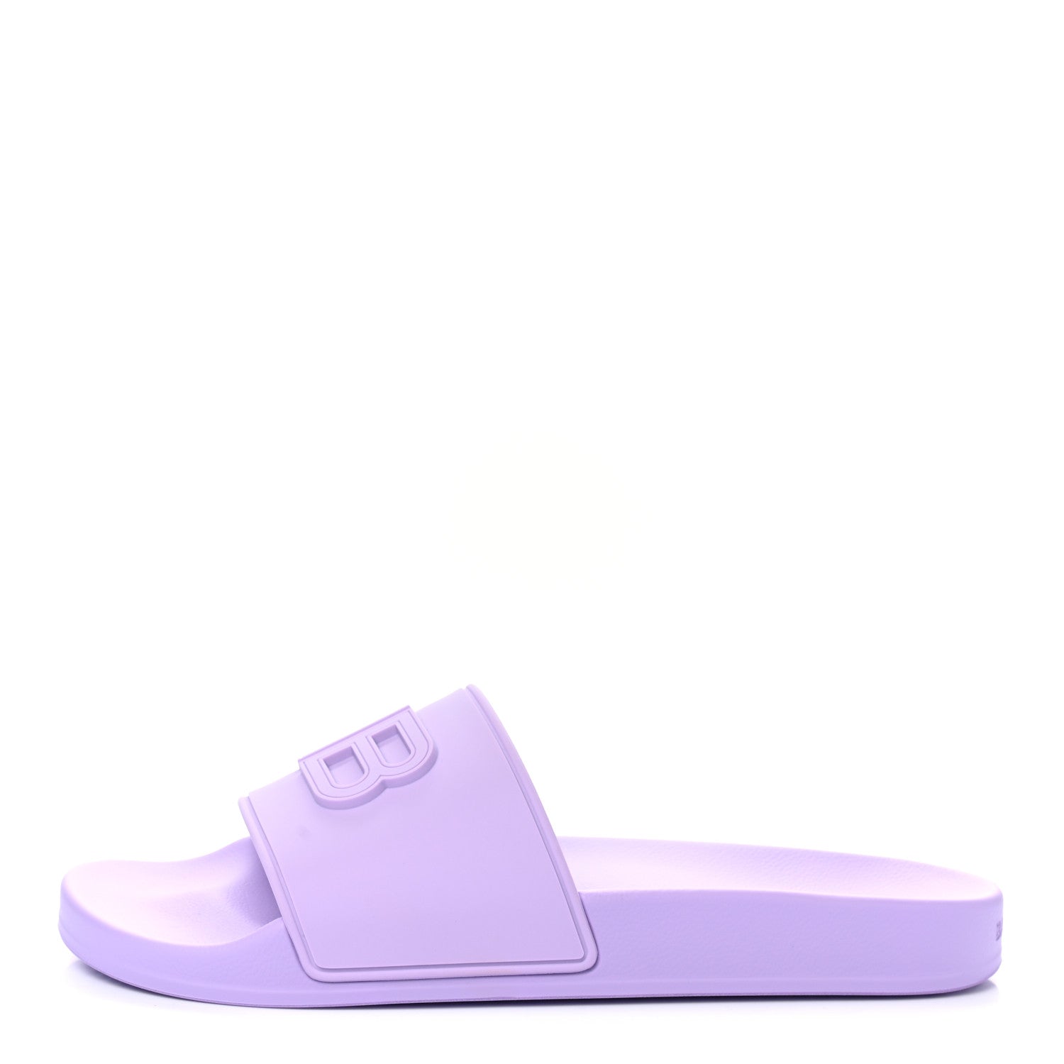 Balenciaga Rubber BB Womens Pool Slide Sandals 40 Lilac 1 of 8