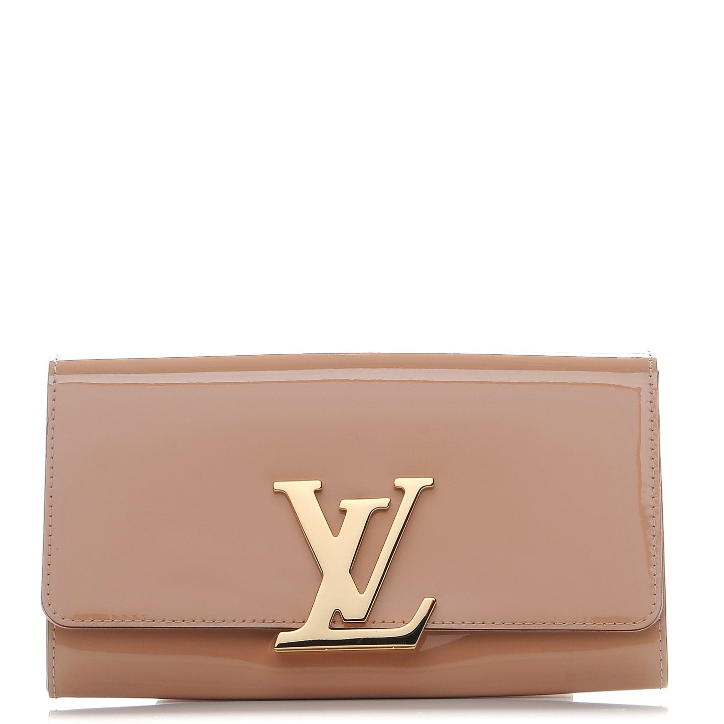 Patent Louise Clutch Nude