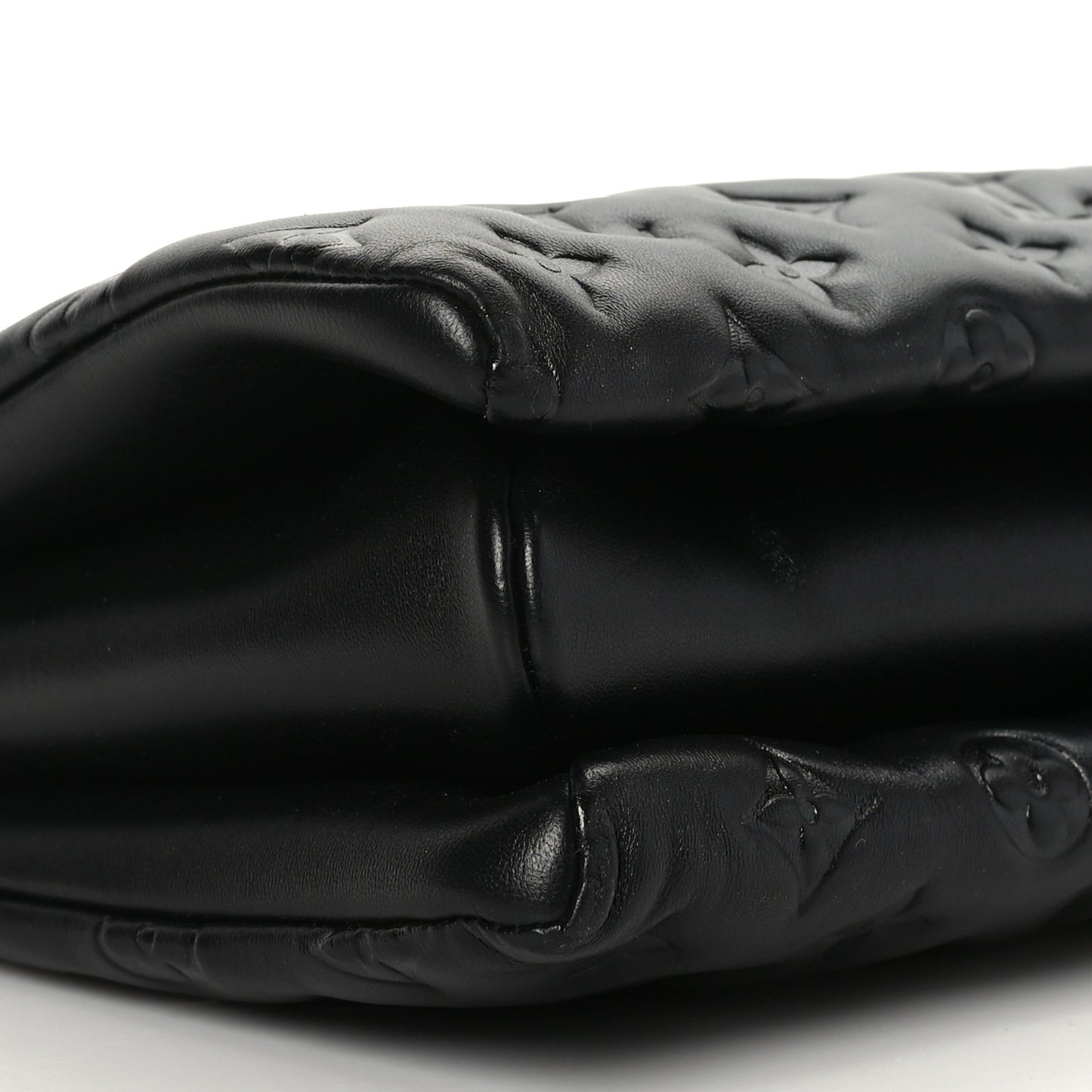 Lambskin Embossed Monogram Coussin PM Black