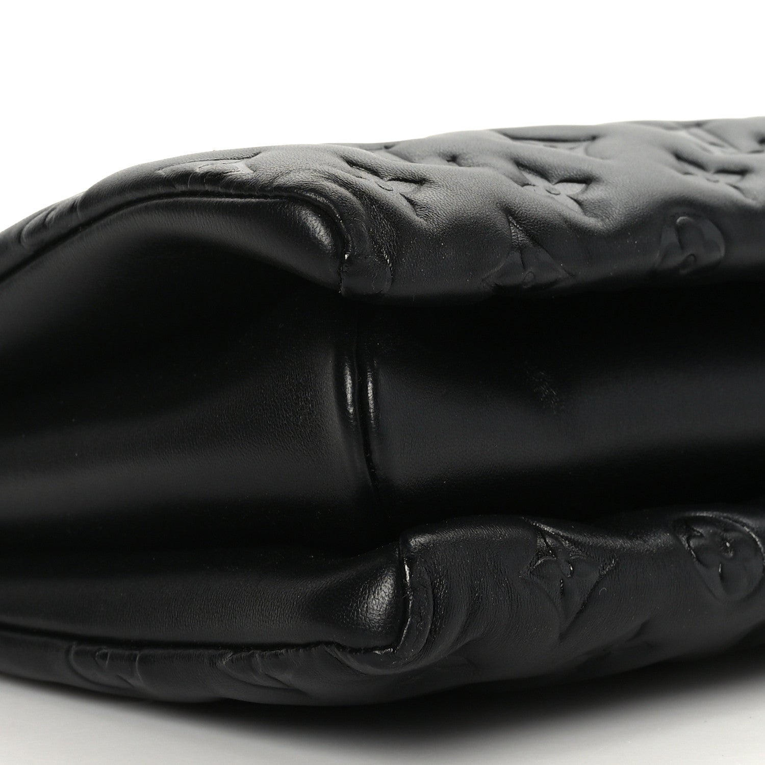 Louis Vuitton Lambskin Embossed Monogram Coussin PM Black 8 of 9