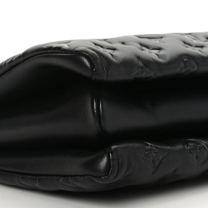 Louis Vuitton Lambskin Embossed Monogram Coussin PM Black 8 of 9