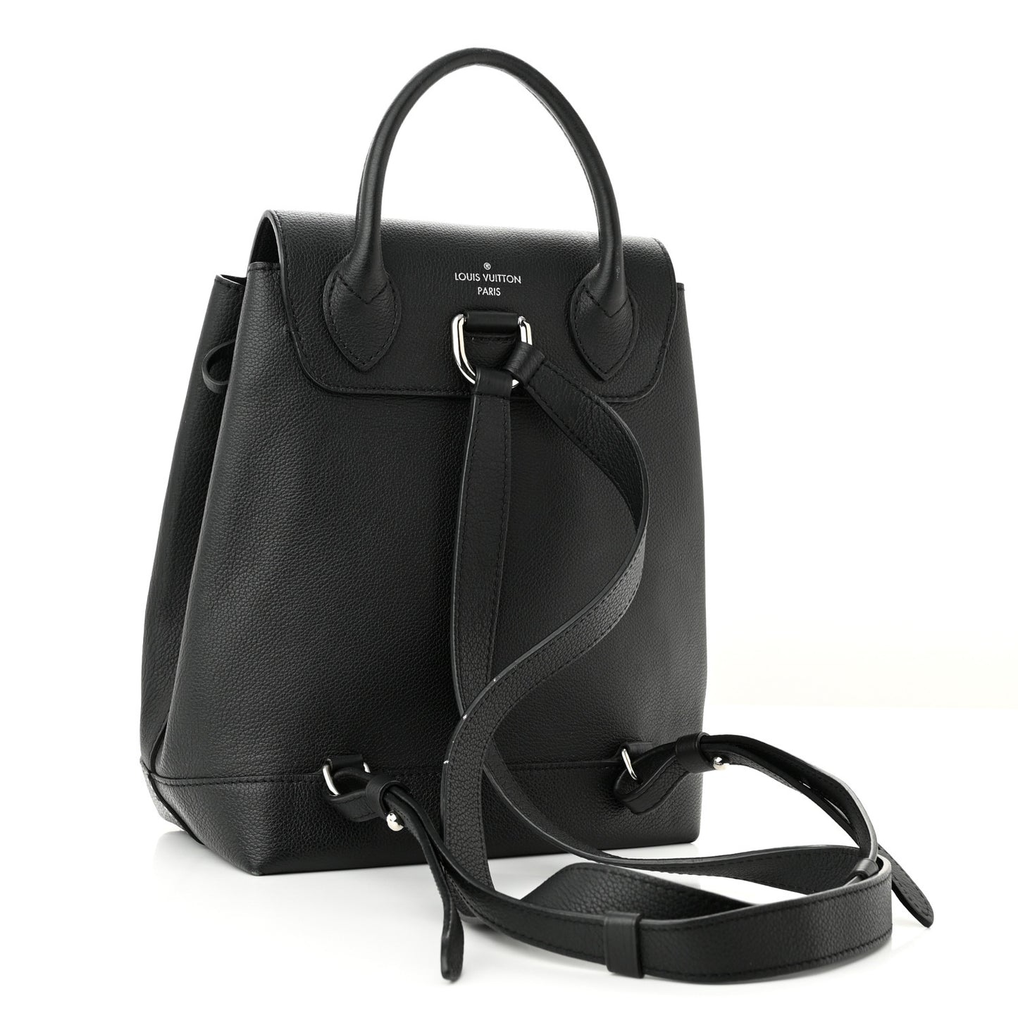 Calfskin Lockme Backpack Black