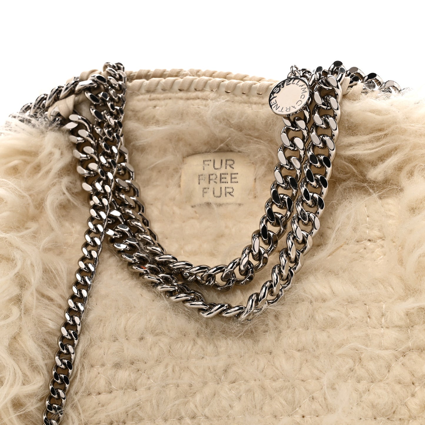 Eco Fur Mini Falabella Tote Ivory