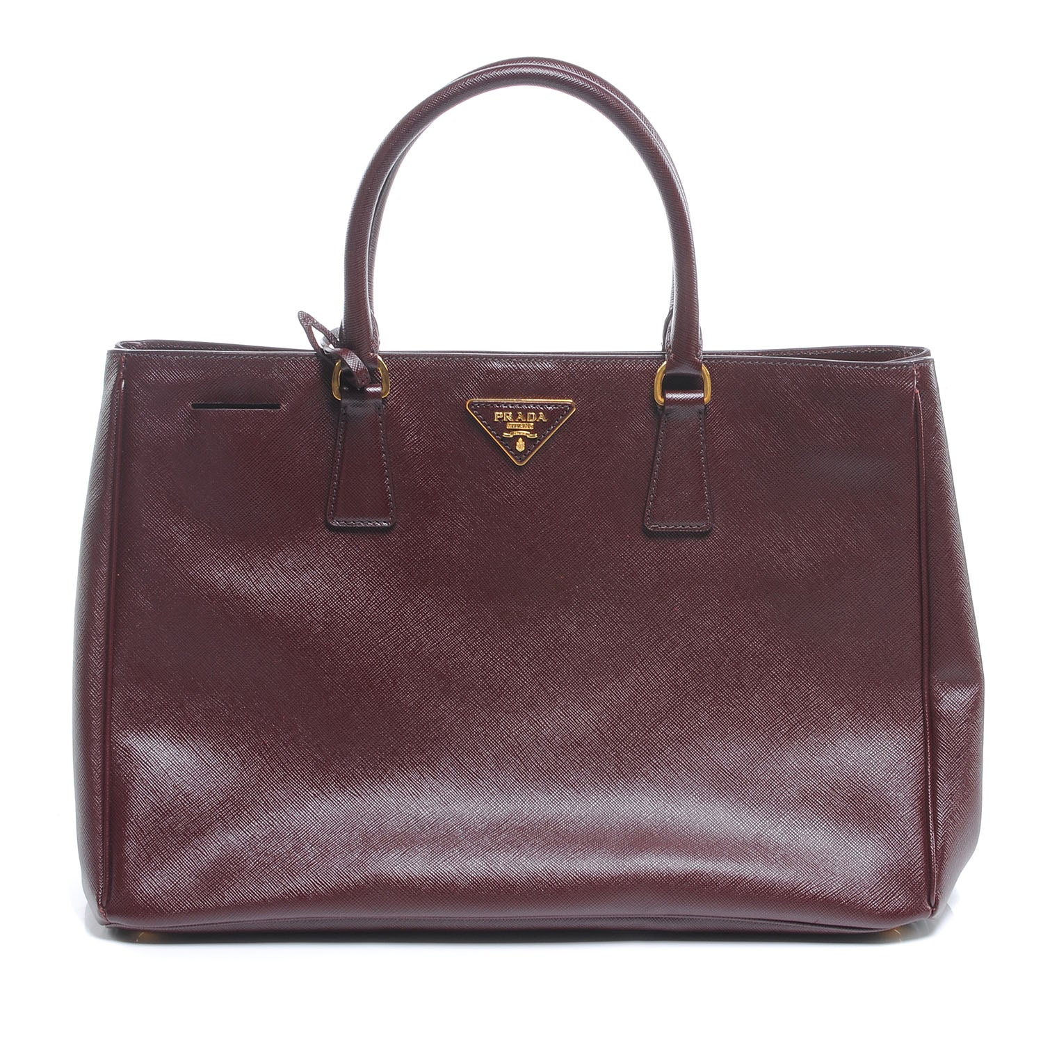 Prada Saffiano Lux Medium Tote Bordeaux 1 of 7