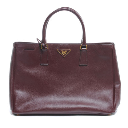 Prada Saffiano Lux Medium Tote Bordeaux 1 of 7