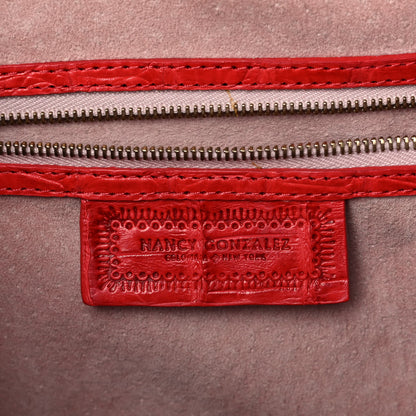 Nancy Gonzalez Crocodile Tote Red 5 of 13