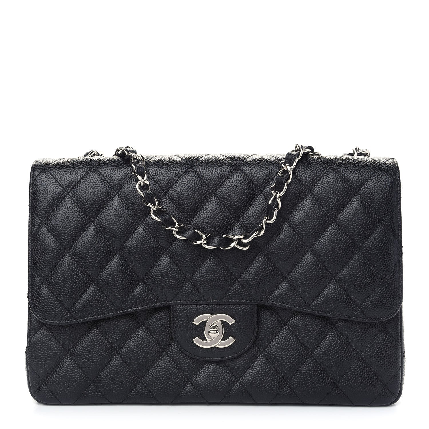 Chanel Caviar Quilted Jumbo Single Flap Black 1 of 9