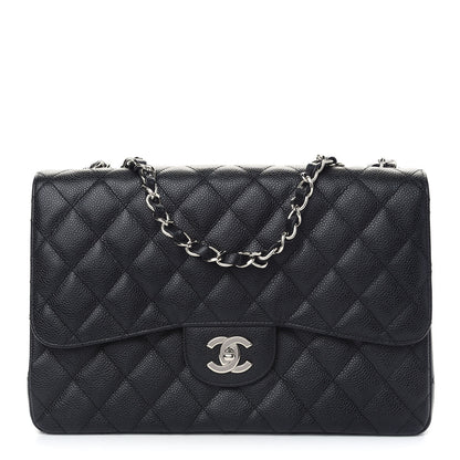 Chanel Caviar Quilted Jumbo Single Flap Black 1 of 9