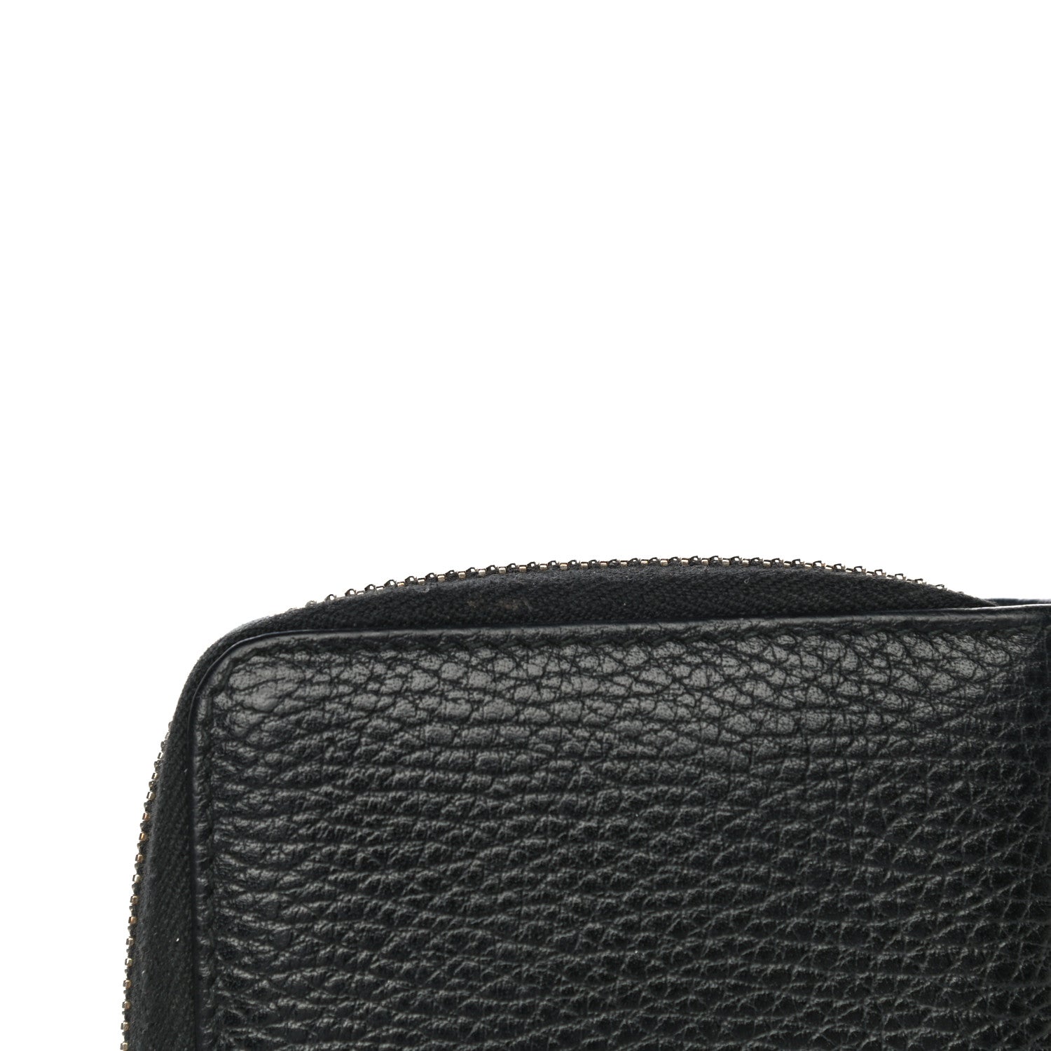 Gucci Pebbled Calfskin Zip Around Wallet Black 9 of 15
