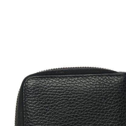 Gucci Pebbled Calfskin Zip Around Wallet Black 9 of 15