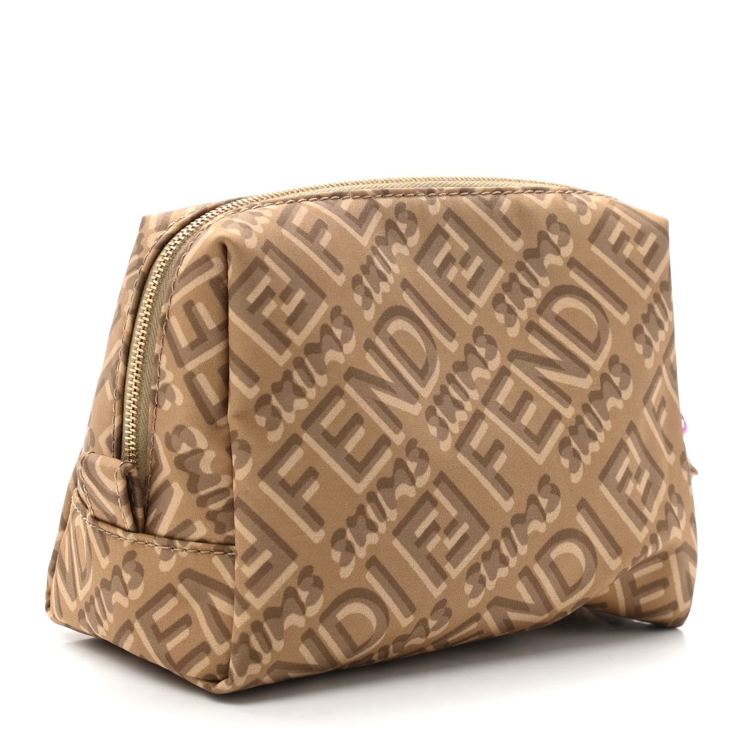 Fendi X SKIMS Nylon Small Trapezoid Beauty Pouch Sand 3 of 8